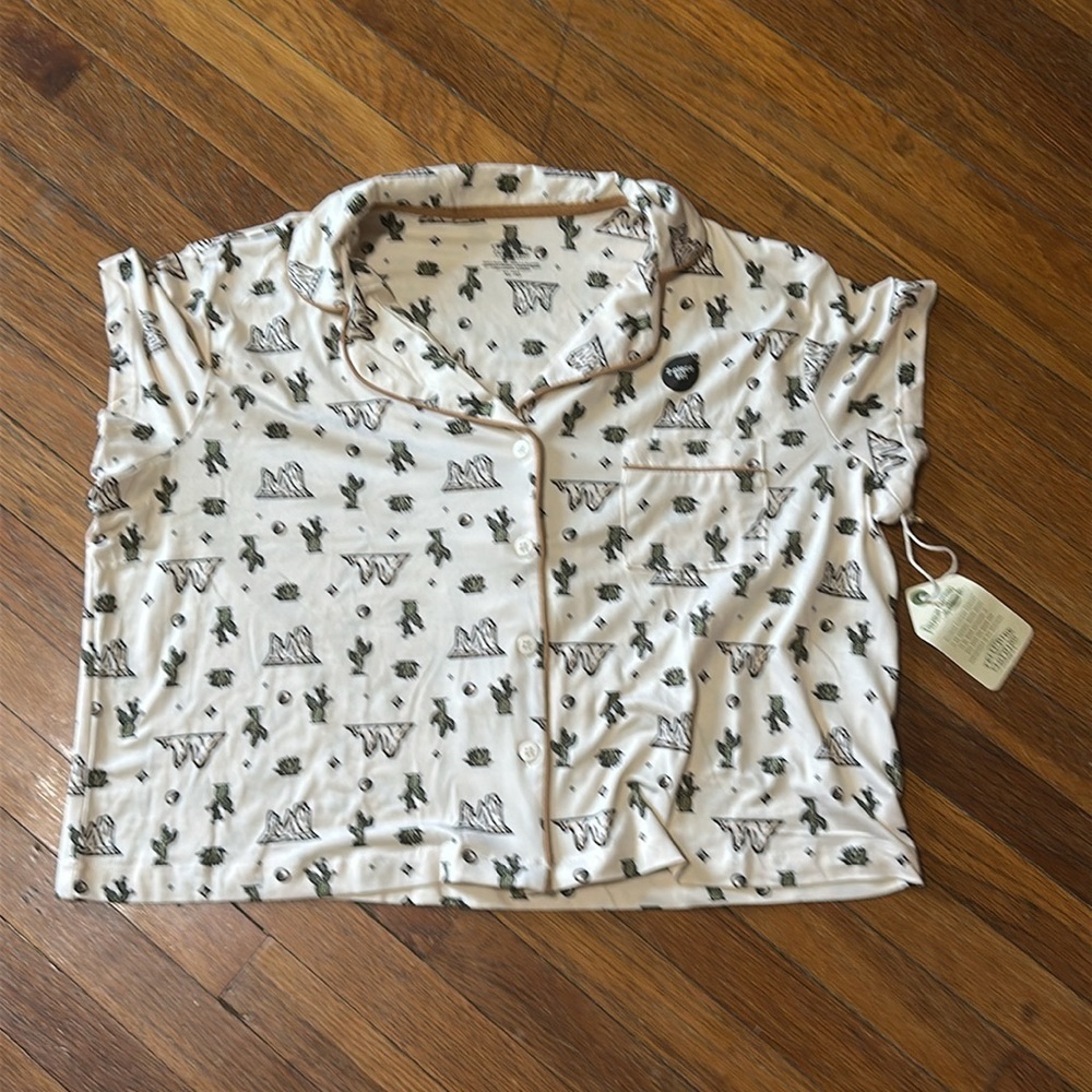 Telluride Clothing Company Women’s Desert Print Pajama Set, Boxy/Cropped Fit, XL - Picture 3 of 6